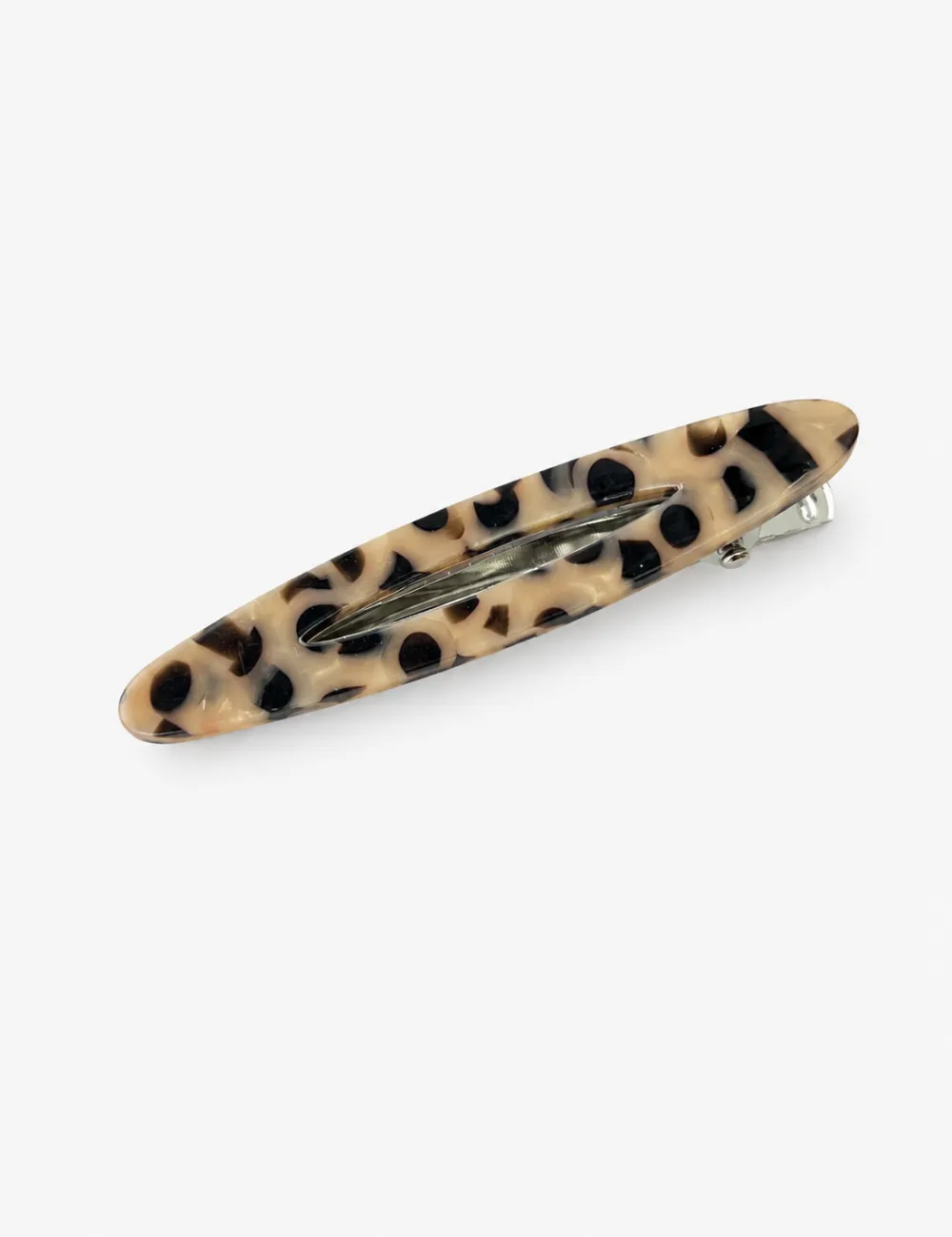 Elongated Slim Shape Marbled Hair Clip