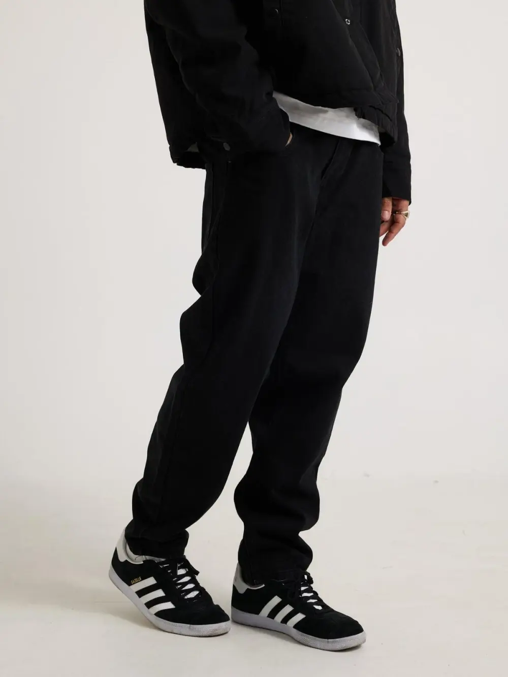 Simple And Soft Daily Calssic Black Denim