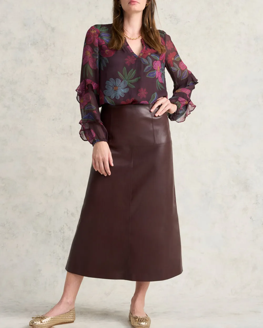 Faux Leather Skirt