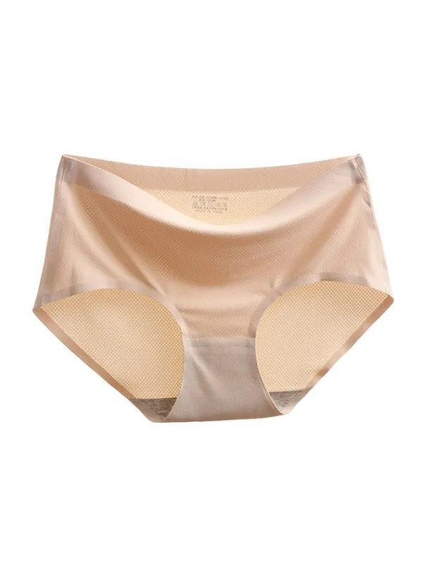 Women Comfortable Simple High Elasticity Ventilation Hole Seamless Panty