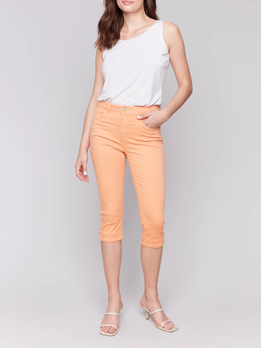 Slim Fit Women's Breathable Cotton Cropped Pants