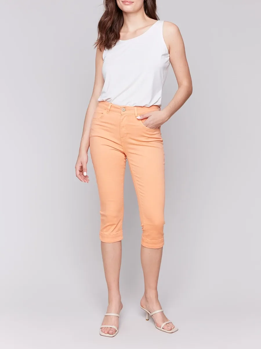 Women's Breathable Cotton Twill Cropped Pants
