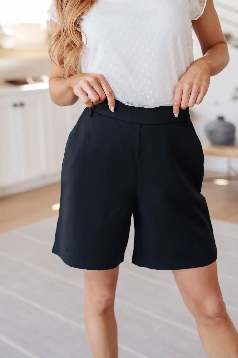 Relaxed Simple High Waist Shorts