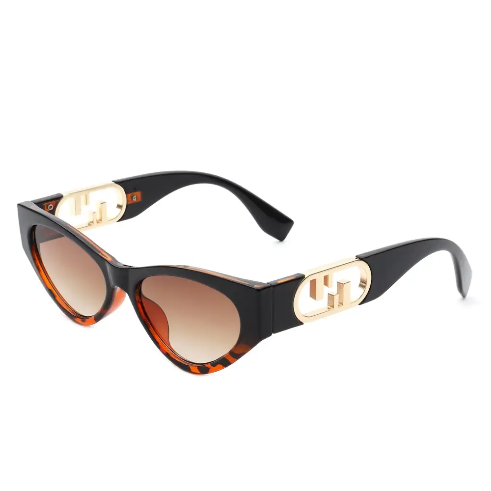 Textured Cat Eye Frame Sunglasses