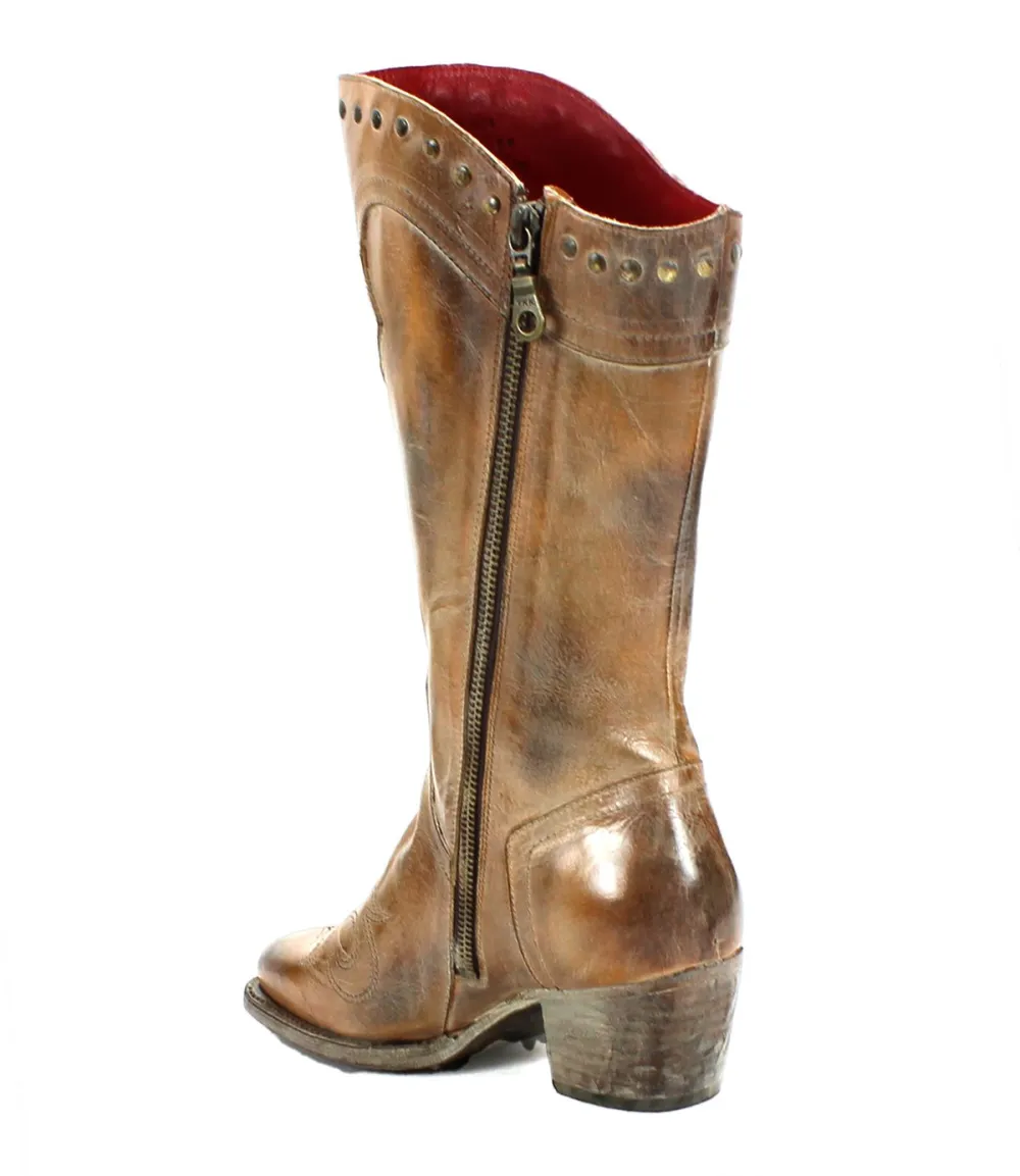 Floral-Stitched Studded Heritage Western Boots