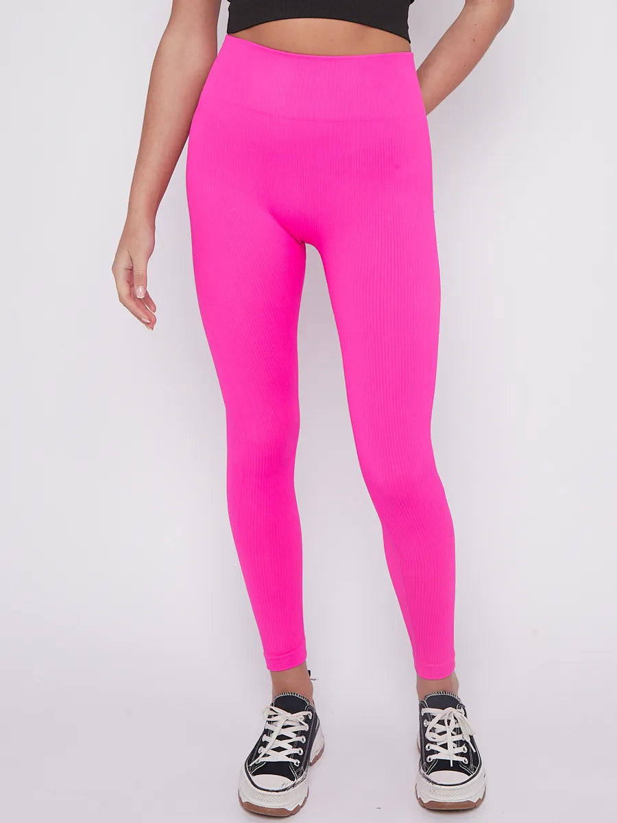 High Waist Ribbed Leggings - Della