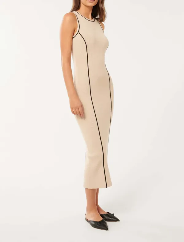 Tipped Midi Dress