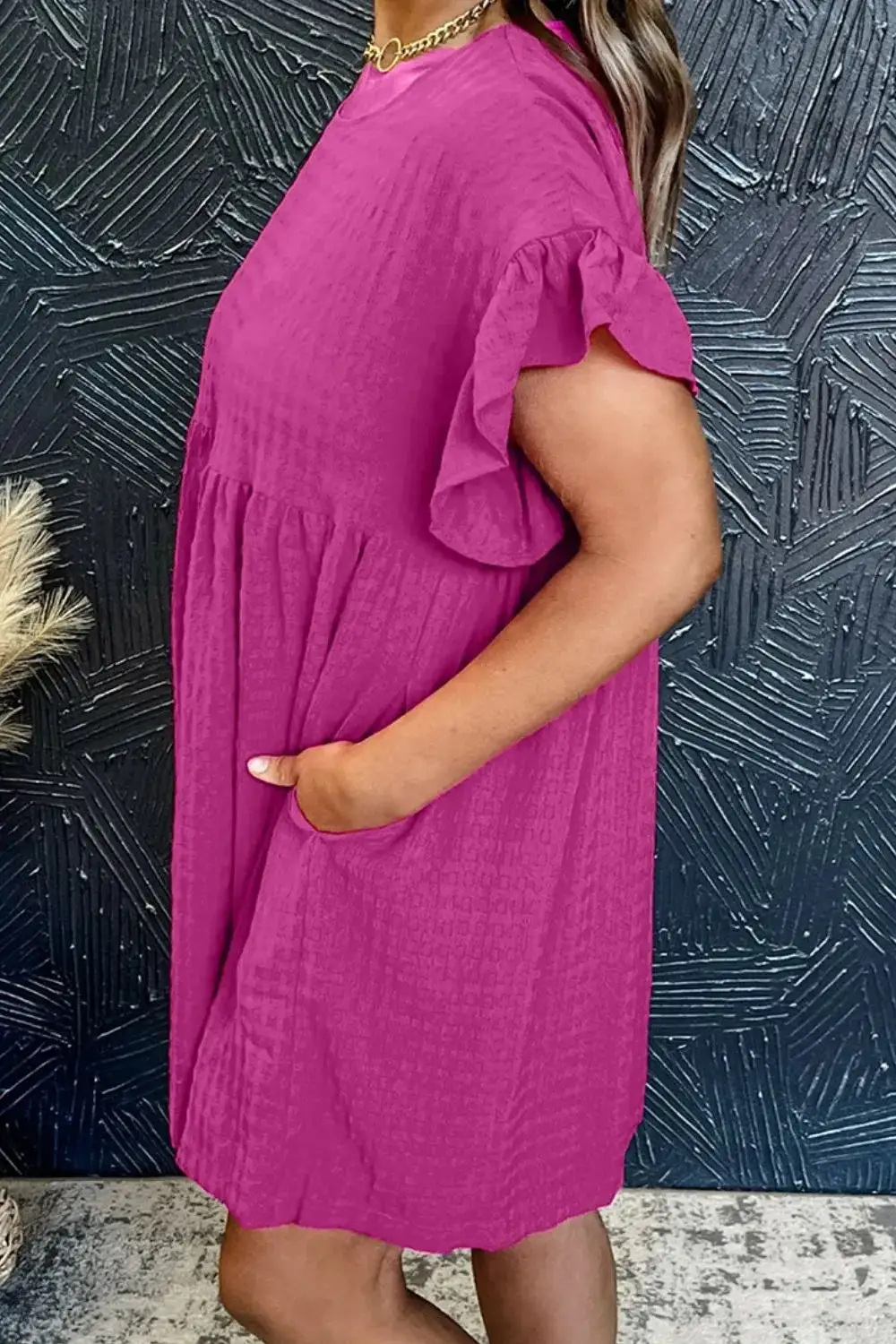 Easy Mini Round Neck Dress