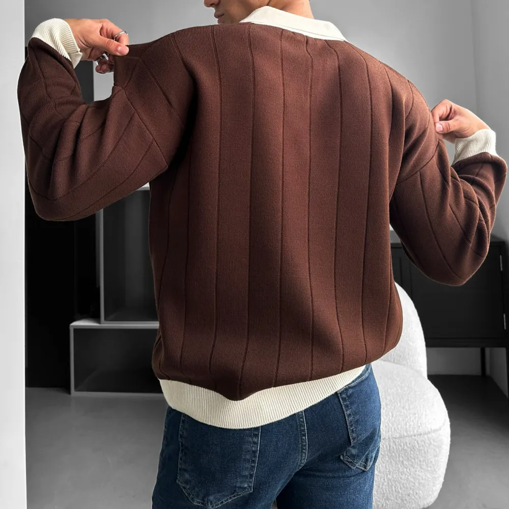 Weekend Relaxed Polo Collar Sweater