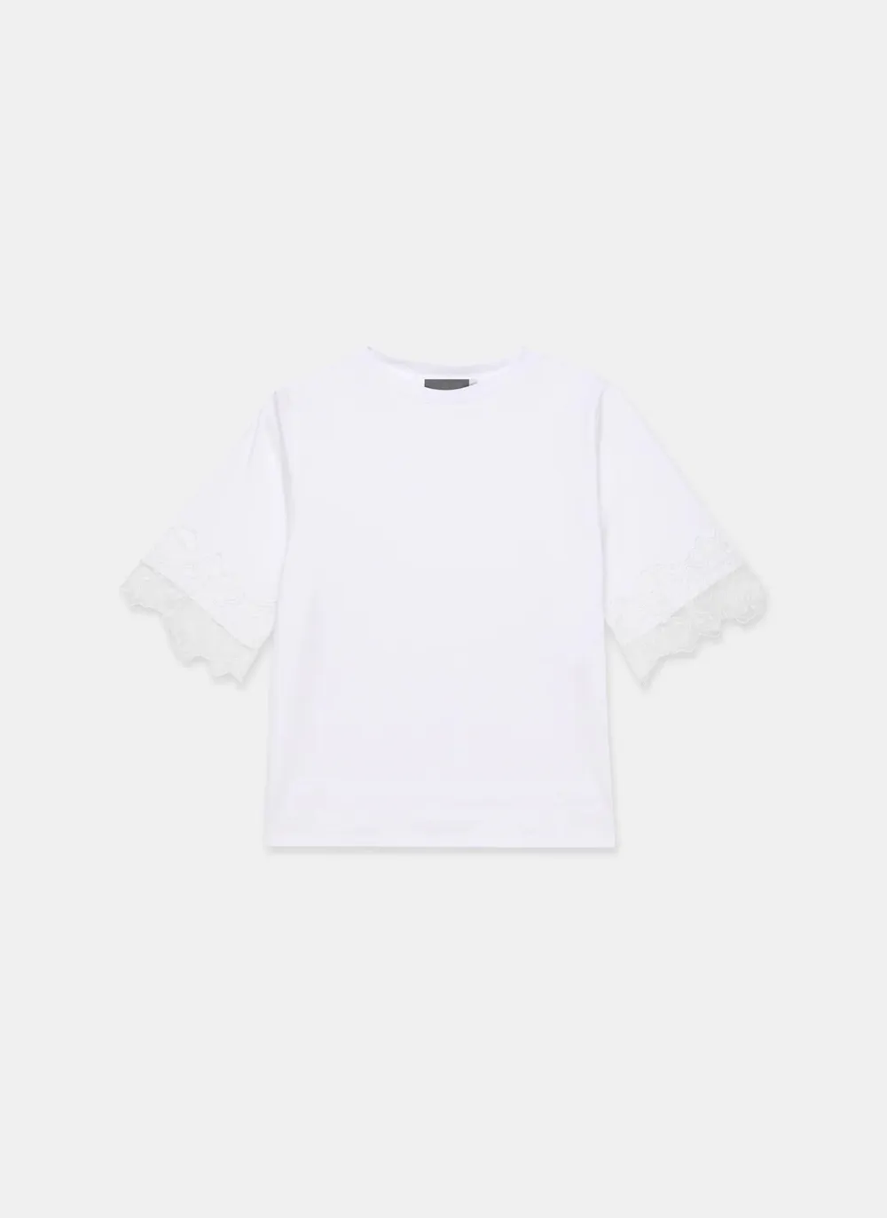 Casual Style White Cotton T-Shirt