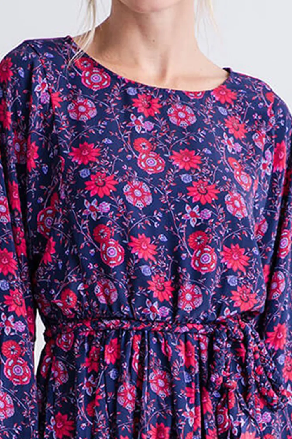 Skies Are Blue Flare Bottom Dress - grape-red