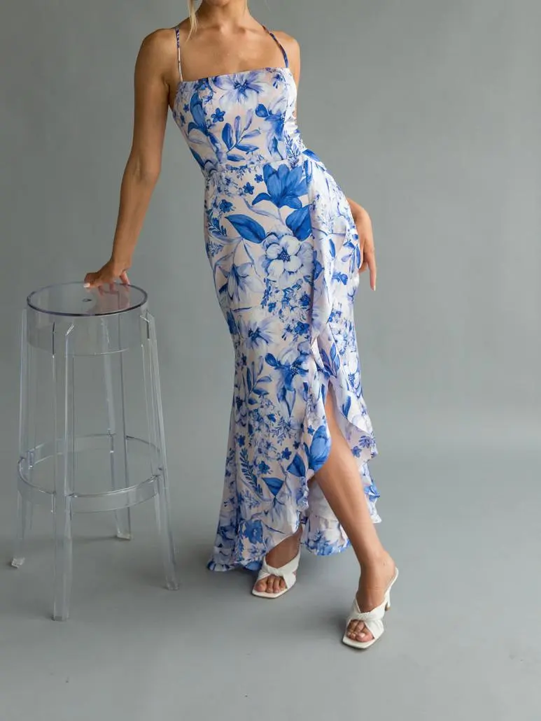 Floral Ruffle Maxi Dress