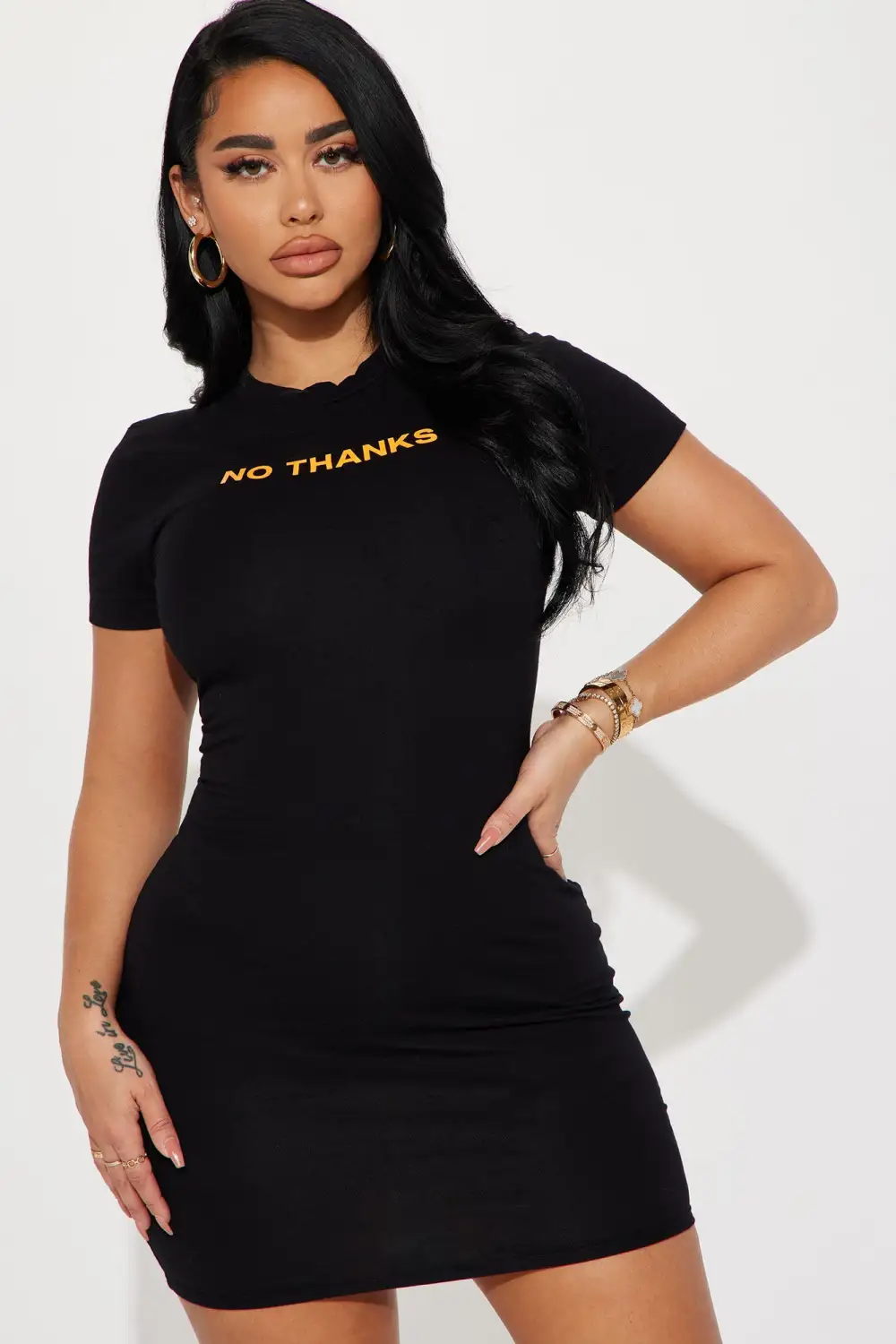 No Thank You Mini Dress - Black