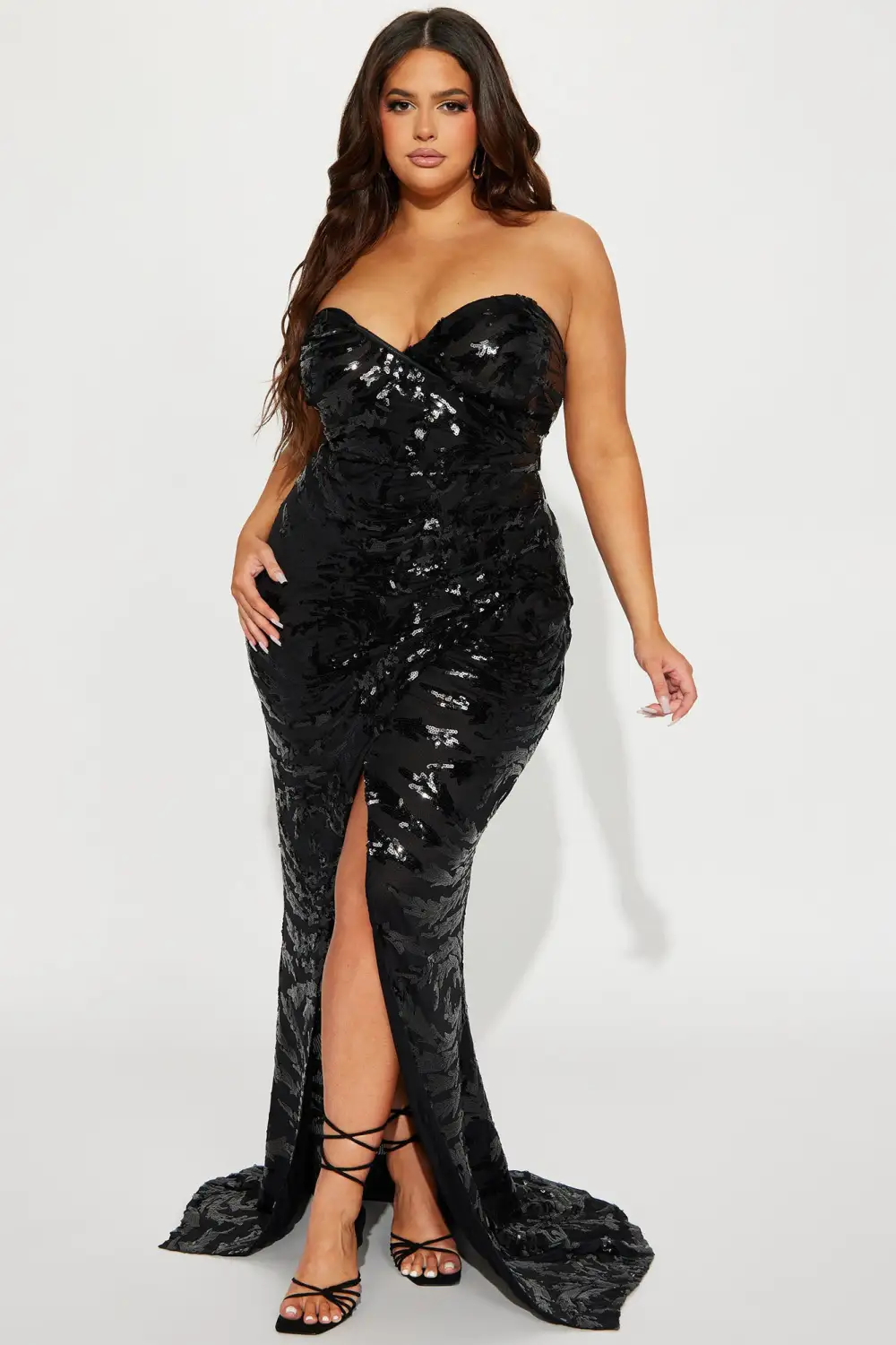 Luxury Sequin Maxi Dress - Black