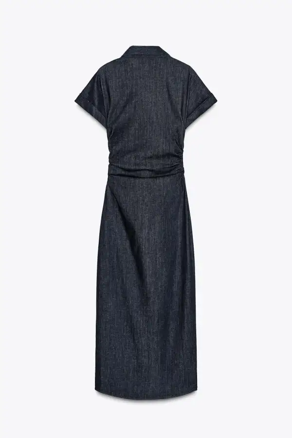 Button Front Midi Dress