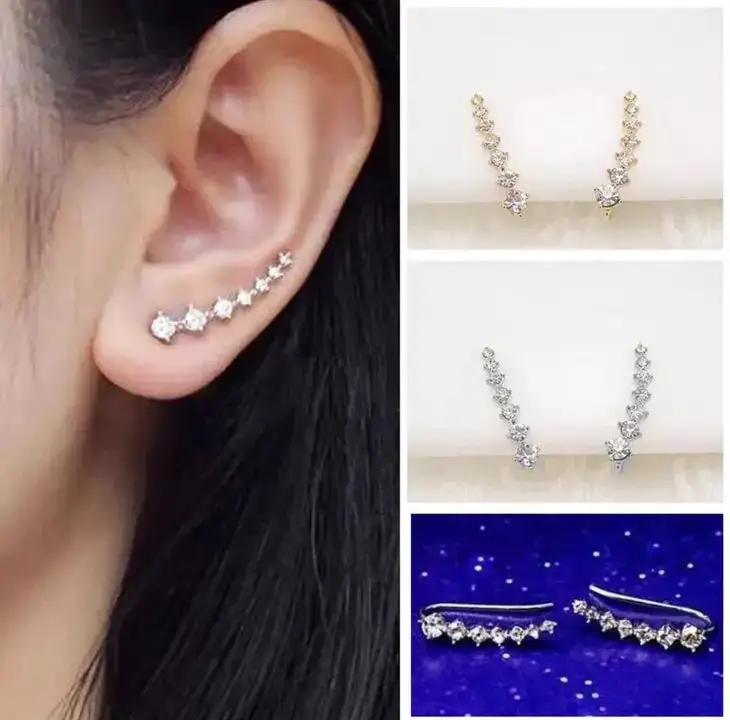 Rhinestone Ear Climbers Jewelry