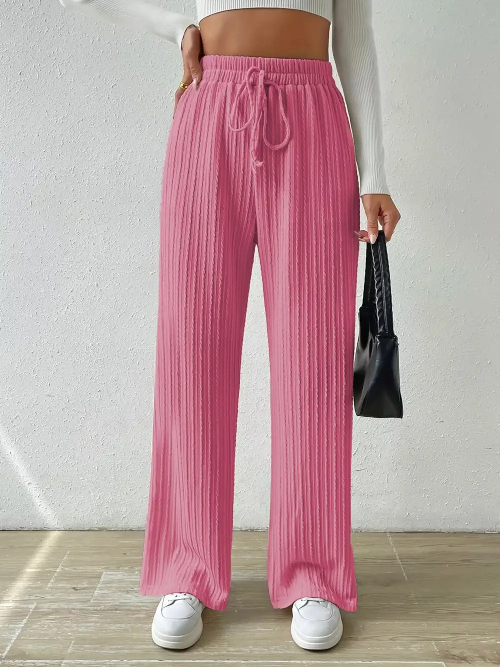 Weekend Drawstring Wide Leg Pants