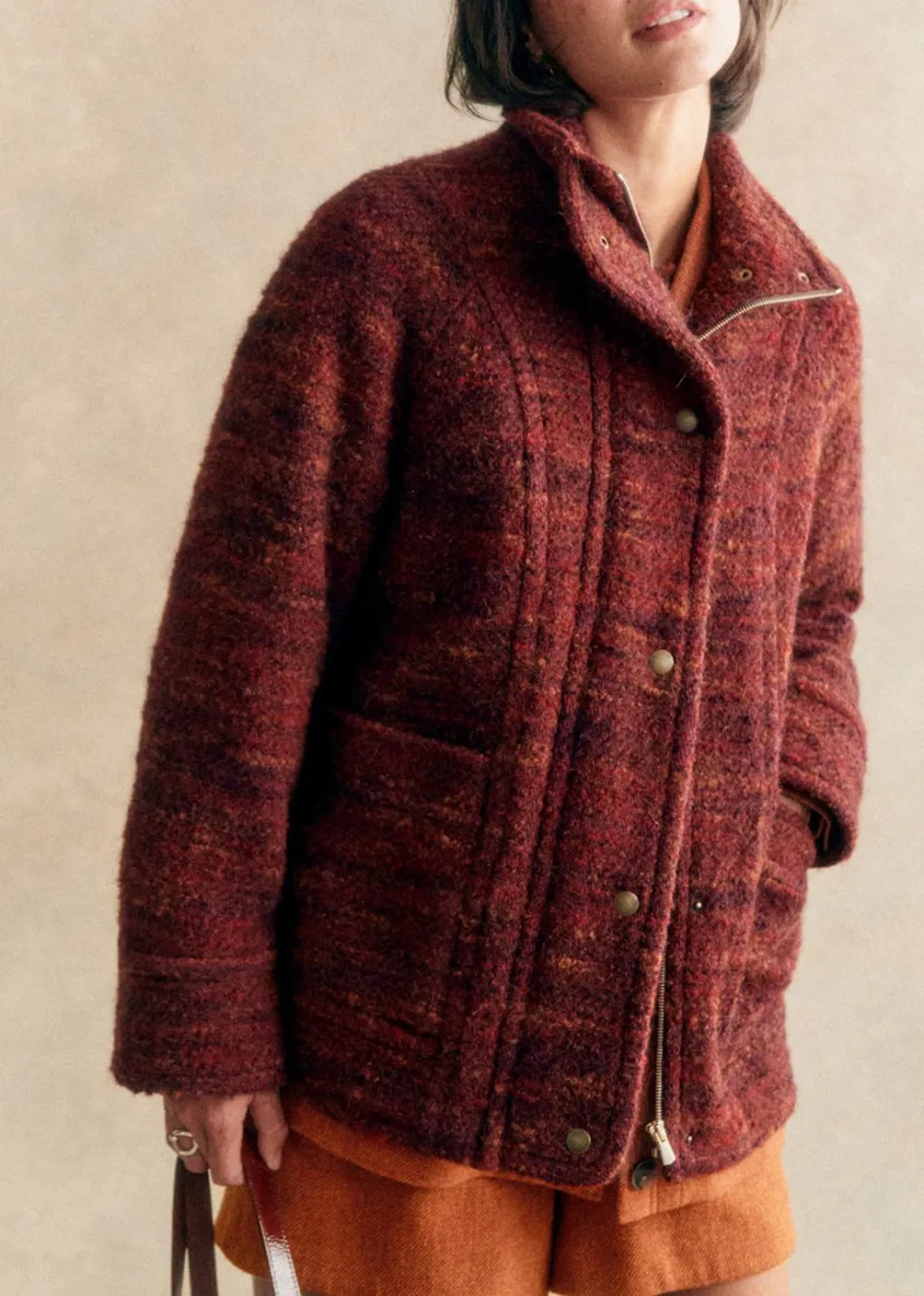 Heavy Wool Mid-Length Coat