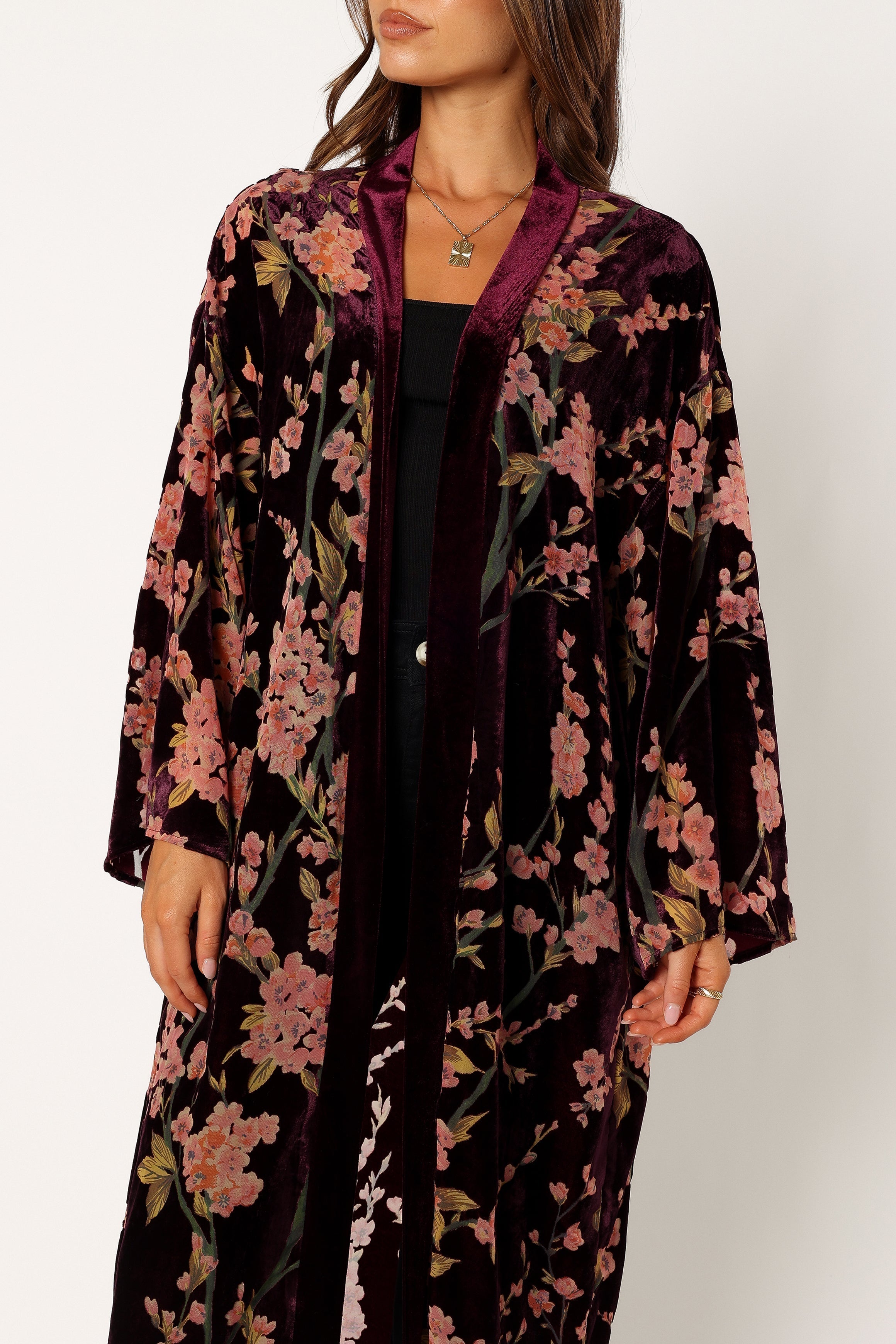 Lennon Velvet Duster - Floral