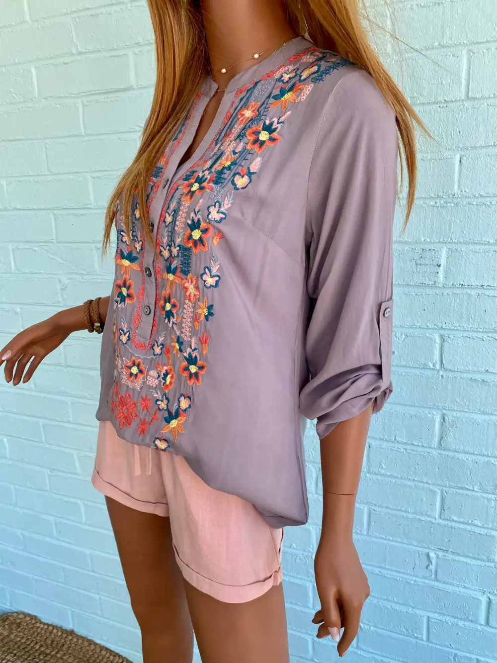 Relaxed Embroidered Tunic