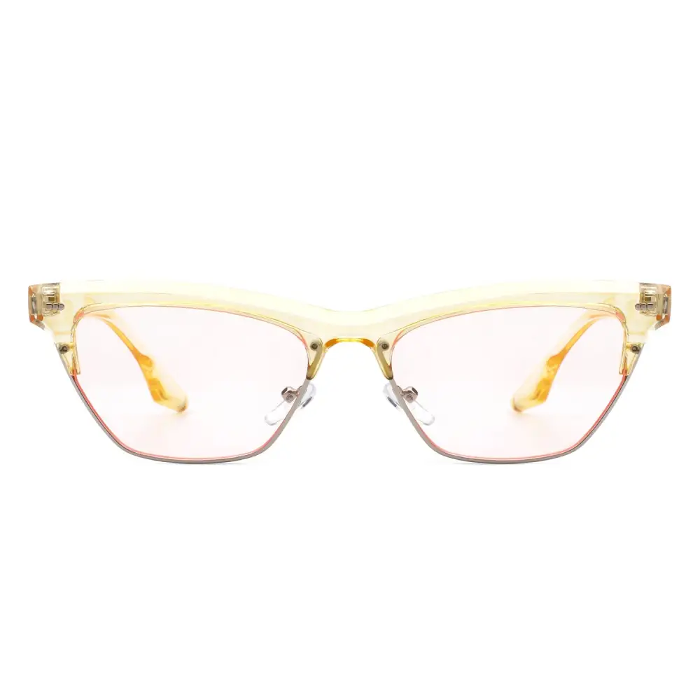 Polished Cat Eye Square Frame Sunglasses