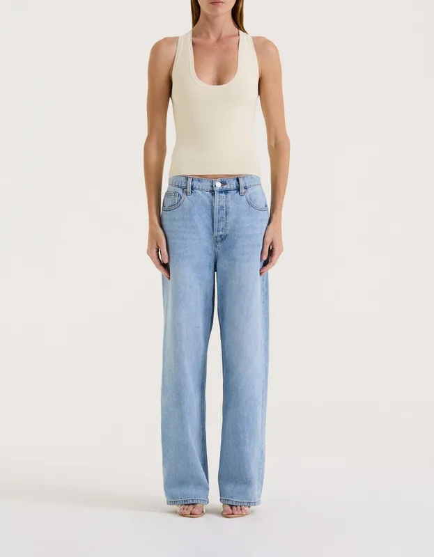 Light Wash Relaxed Boyfriend Jeans