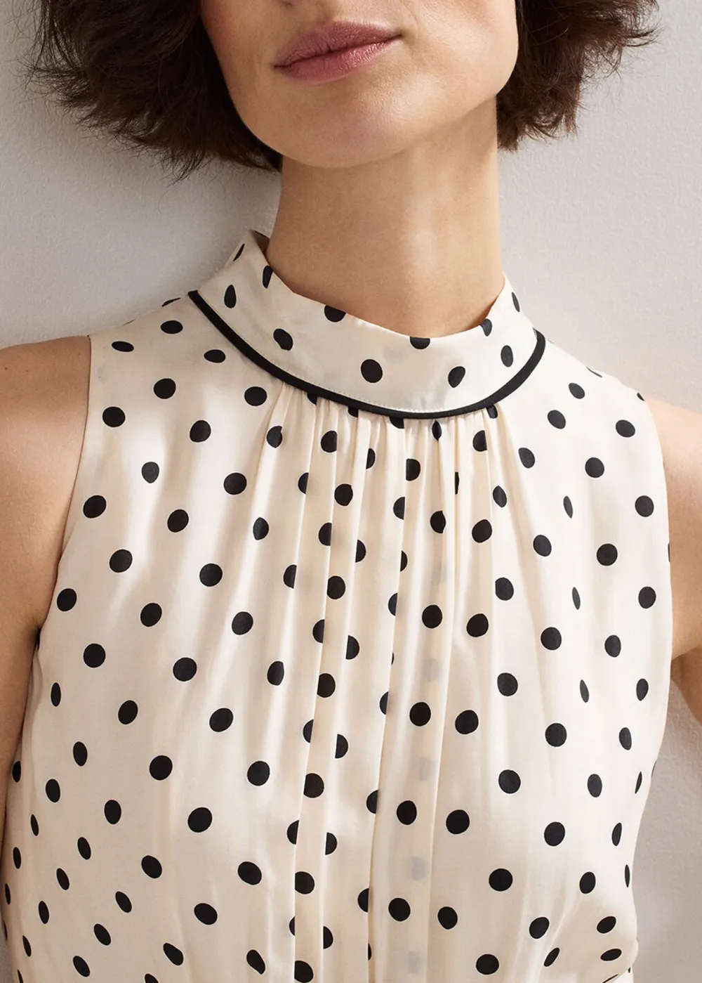 French Romantic Polka Dot Women's Jumpsuit