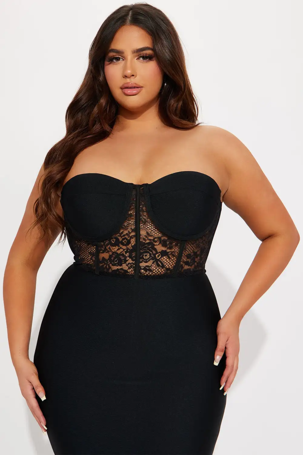 Janie Bandage Gown - Black/Black