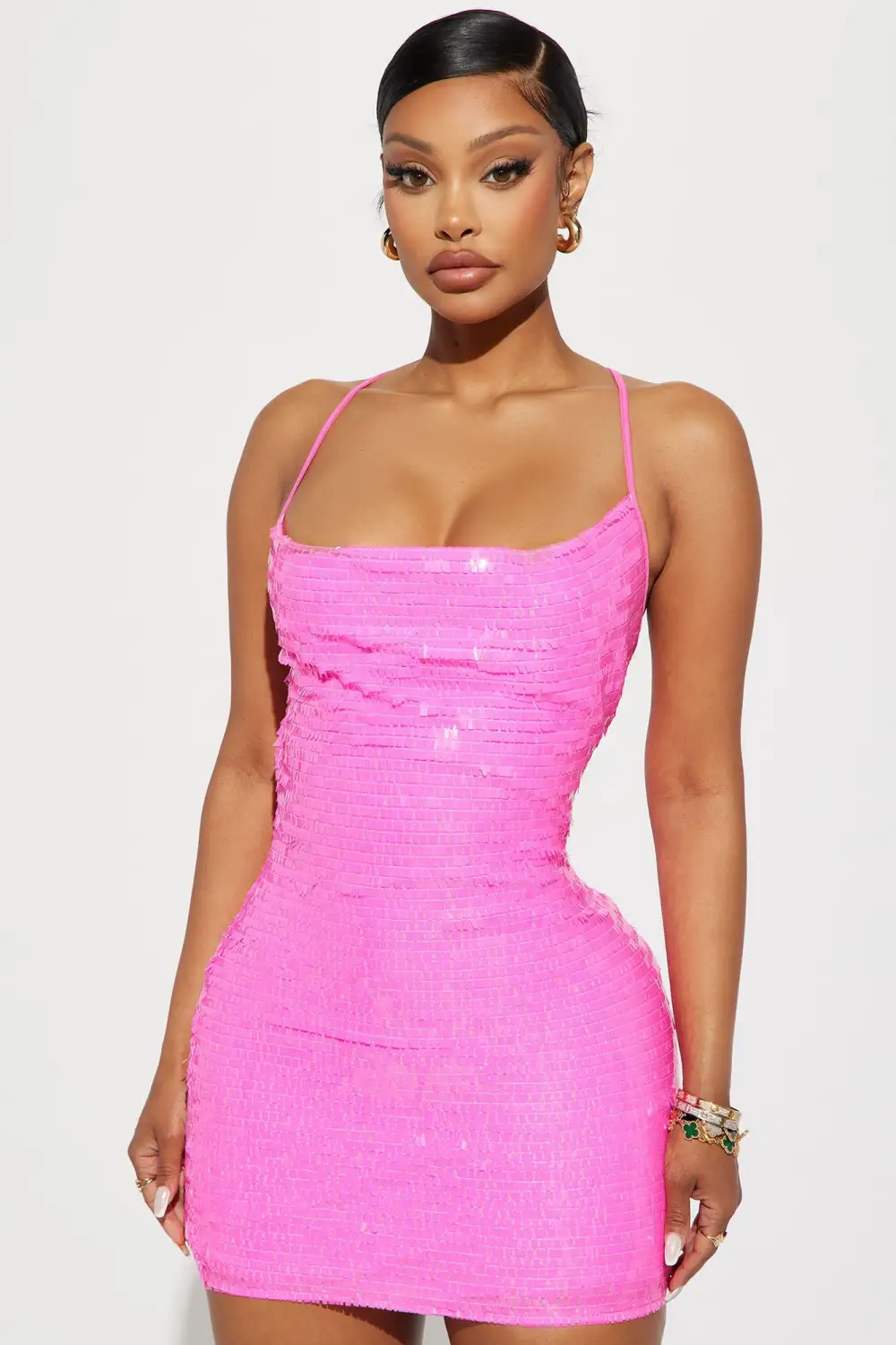 Shut Up And Dance Mini Dress - Pink