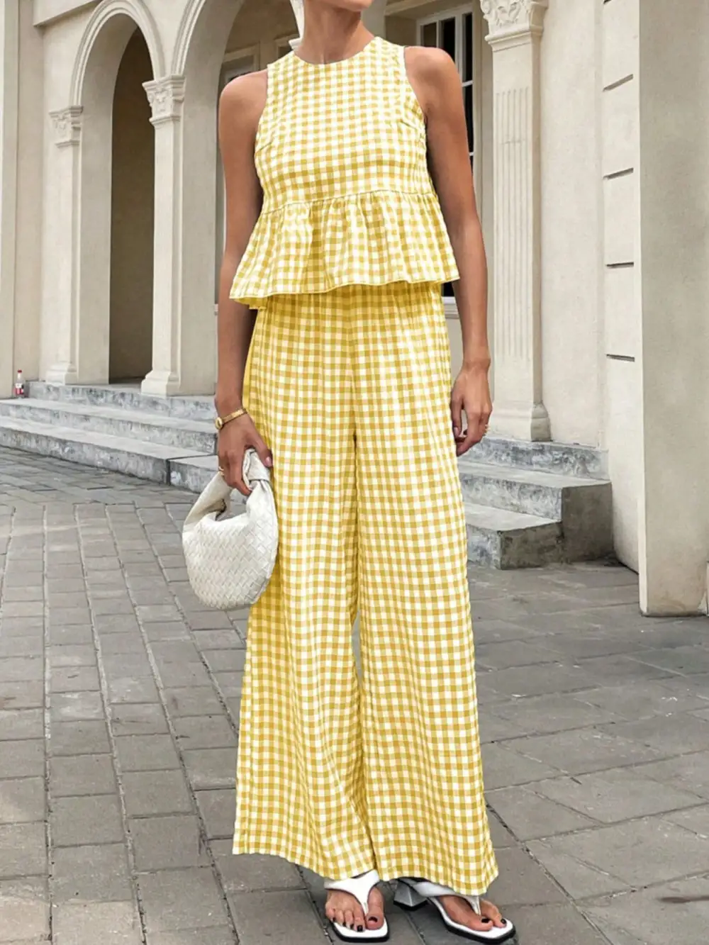 Simple Wide Leg Sleeveless Jumpsuit