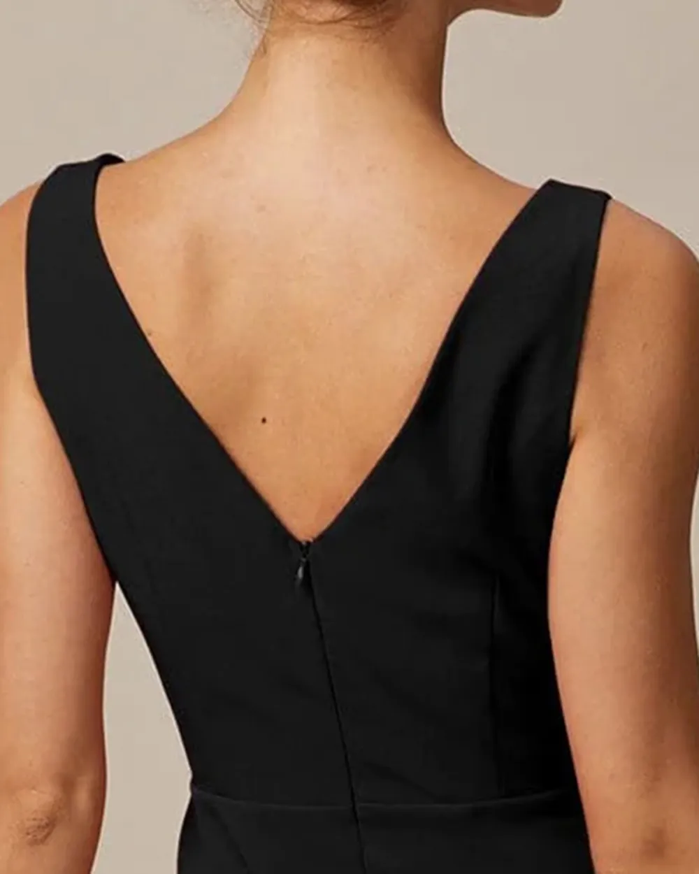 Regular Black Sleeveless Dress