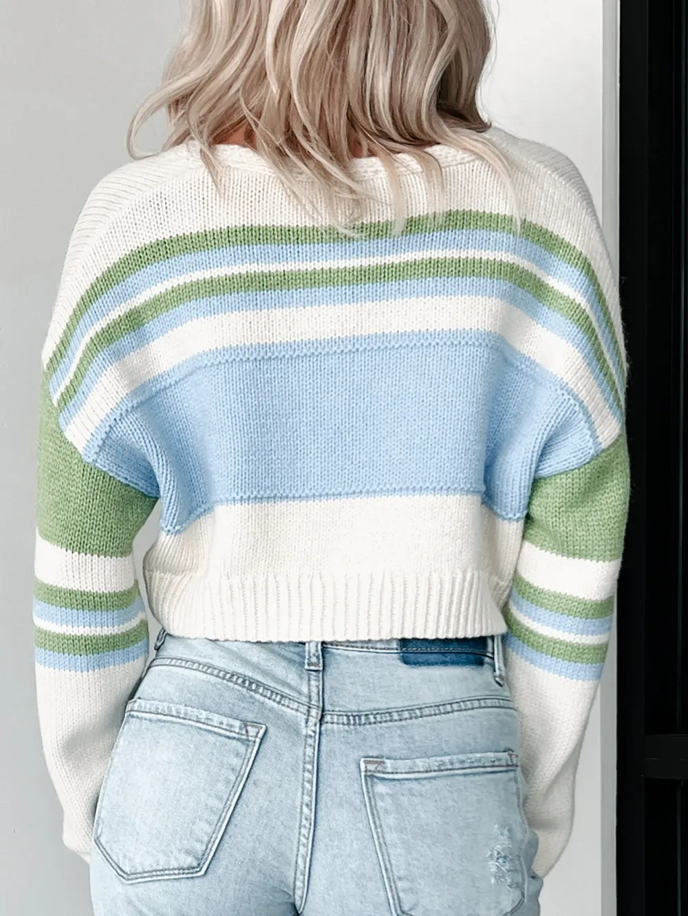 Colorblock Cardigan Sweater