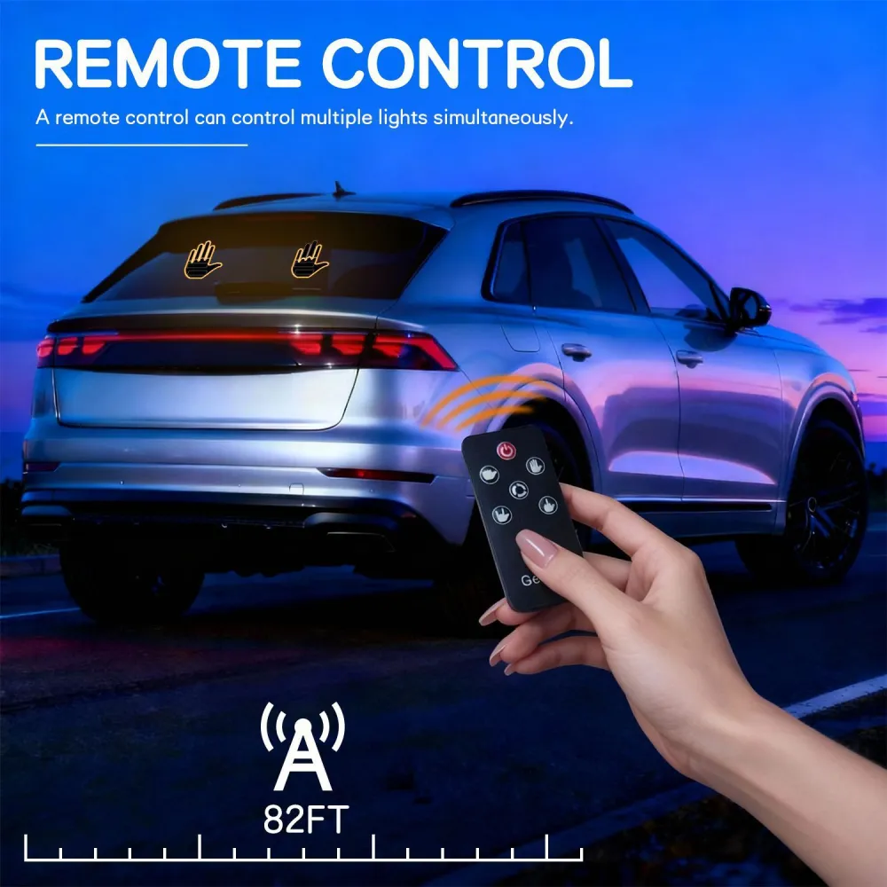 LED windows with remote control gesture lights