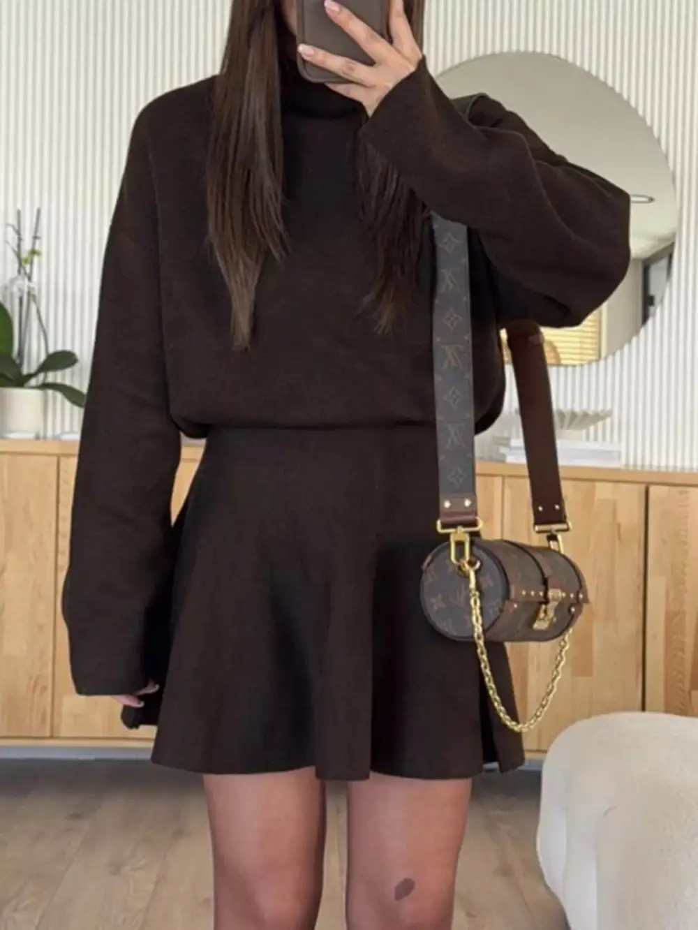 Turtleneck Dropped Coordinated Set