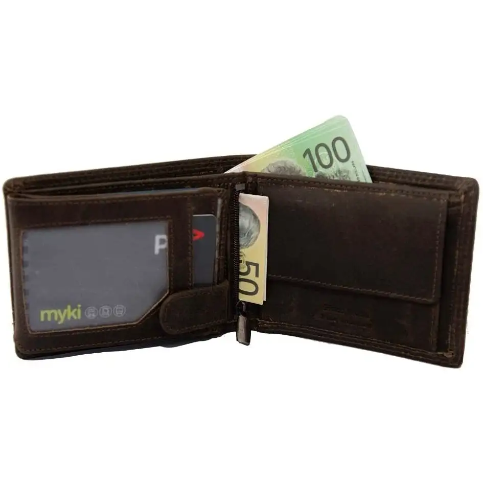 Compact Bifold Leather Wallet
