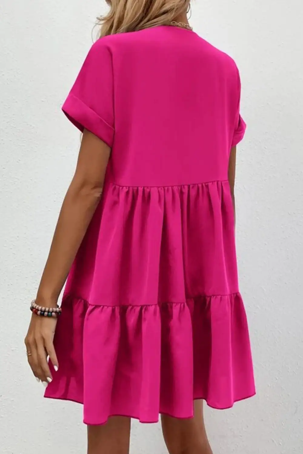 Casual V-Neck Large Dress