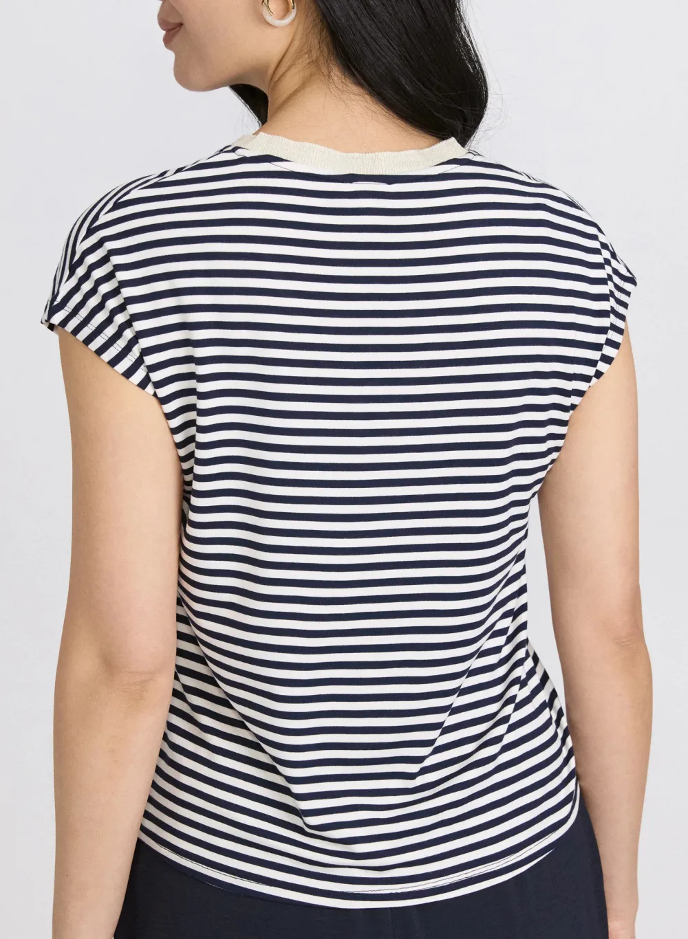 Striped V-Neck Top
