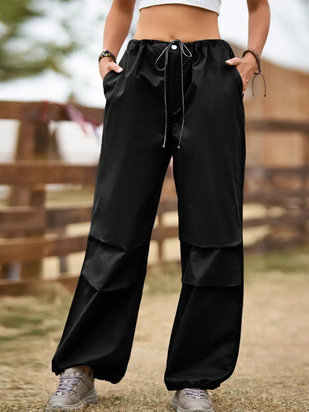 Drawstring Joggers With Pockets