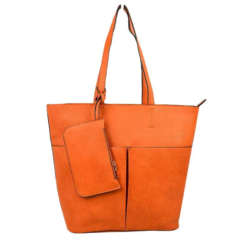 Vegan Leather Soft Tote Bag