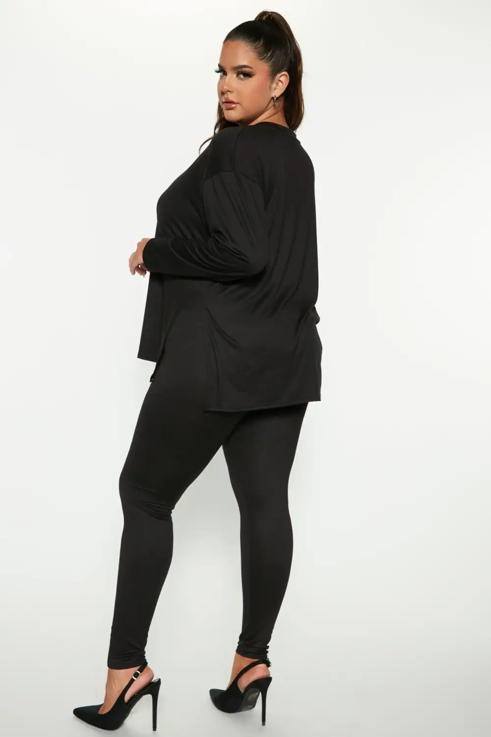 Lets Chill Together Legging Set - Black