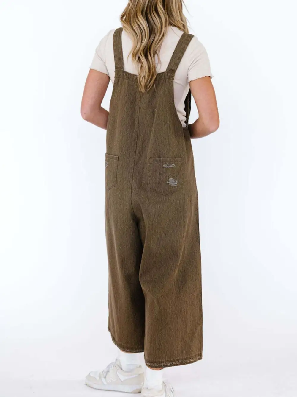 Casual Denim Wide Leg Overalls