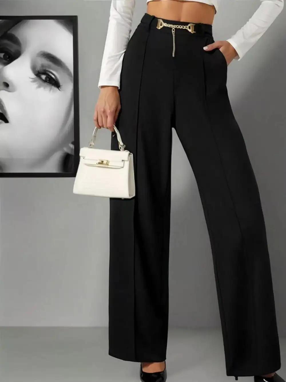 Wide Leg High Waist Pants