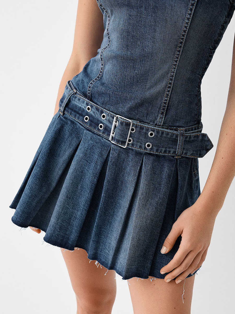 Vestido denim mini dress