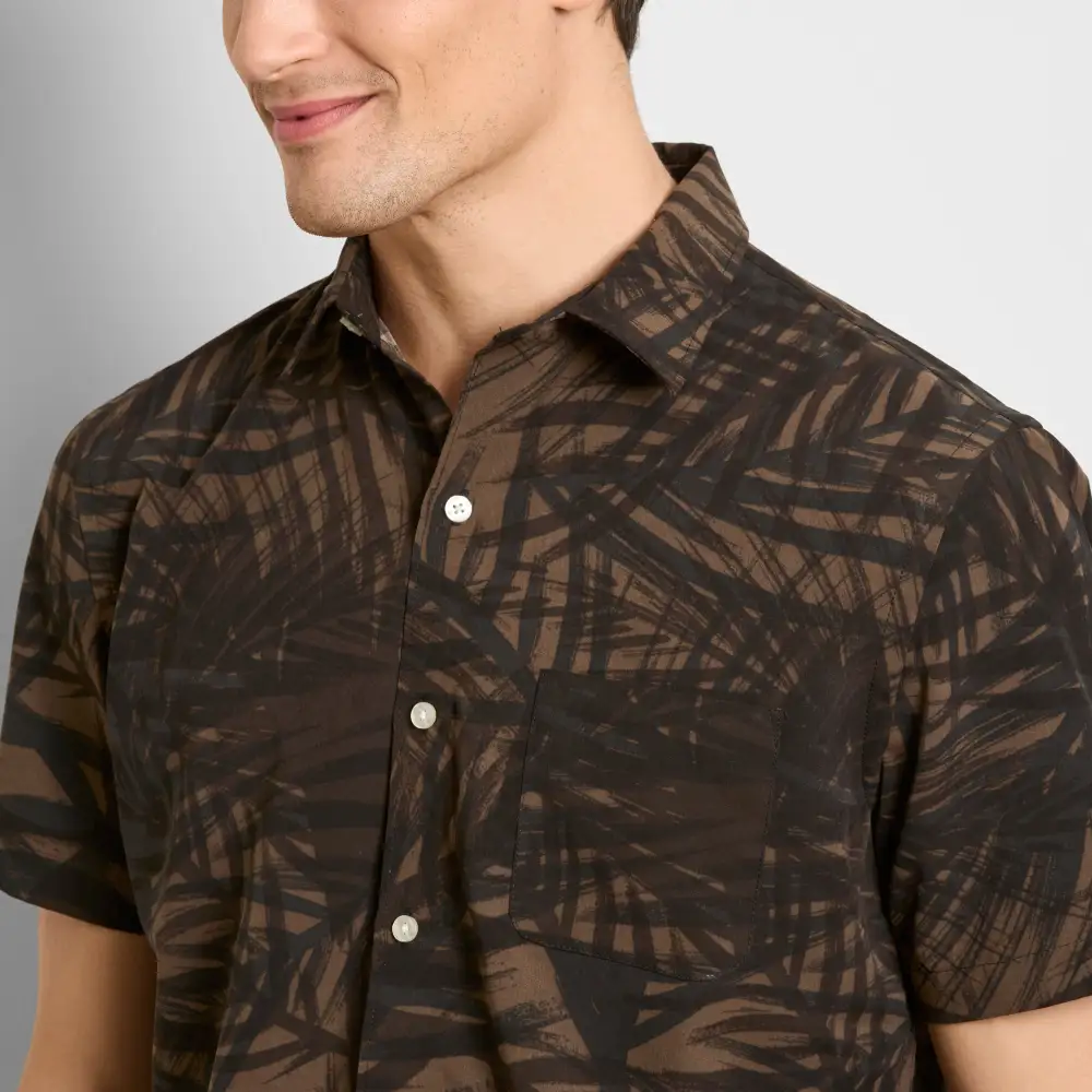Relaxed Print Short Sleeve Camp Shirt