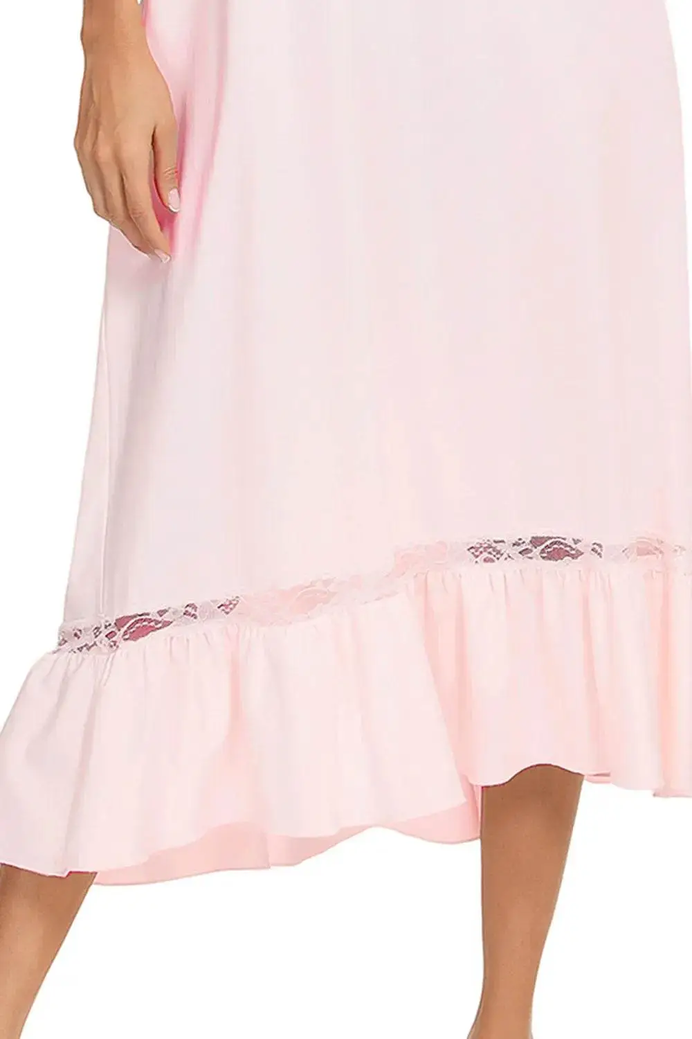 Lace Detail Short Sleeve Casual Dress