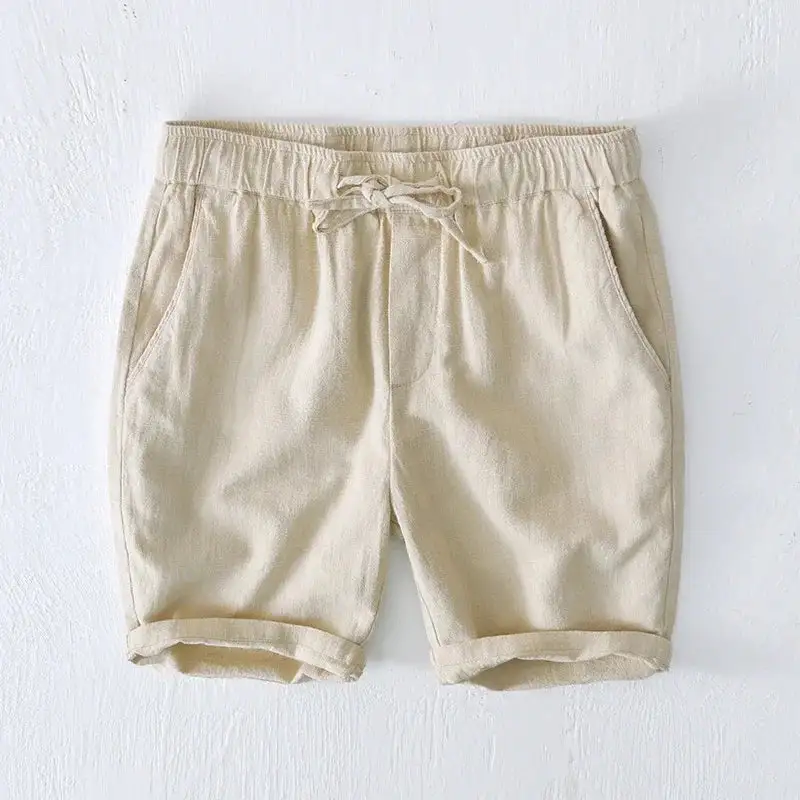 Men's Linen Blend Drawstring Shorts