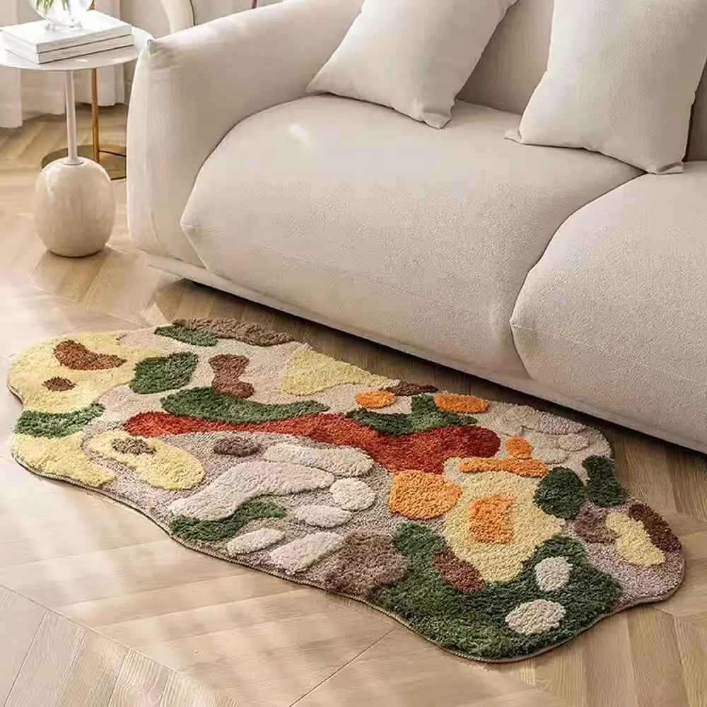 Luxury Moss Rug Hand Tufted Wool Pet Mat Pet Rug