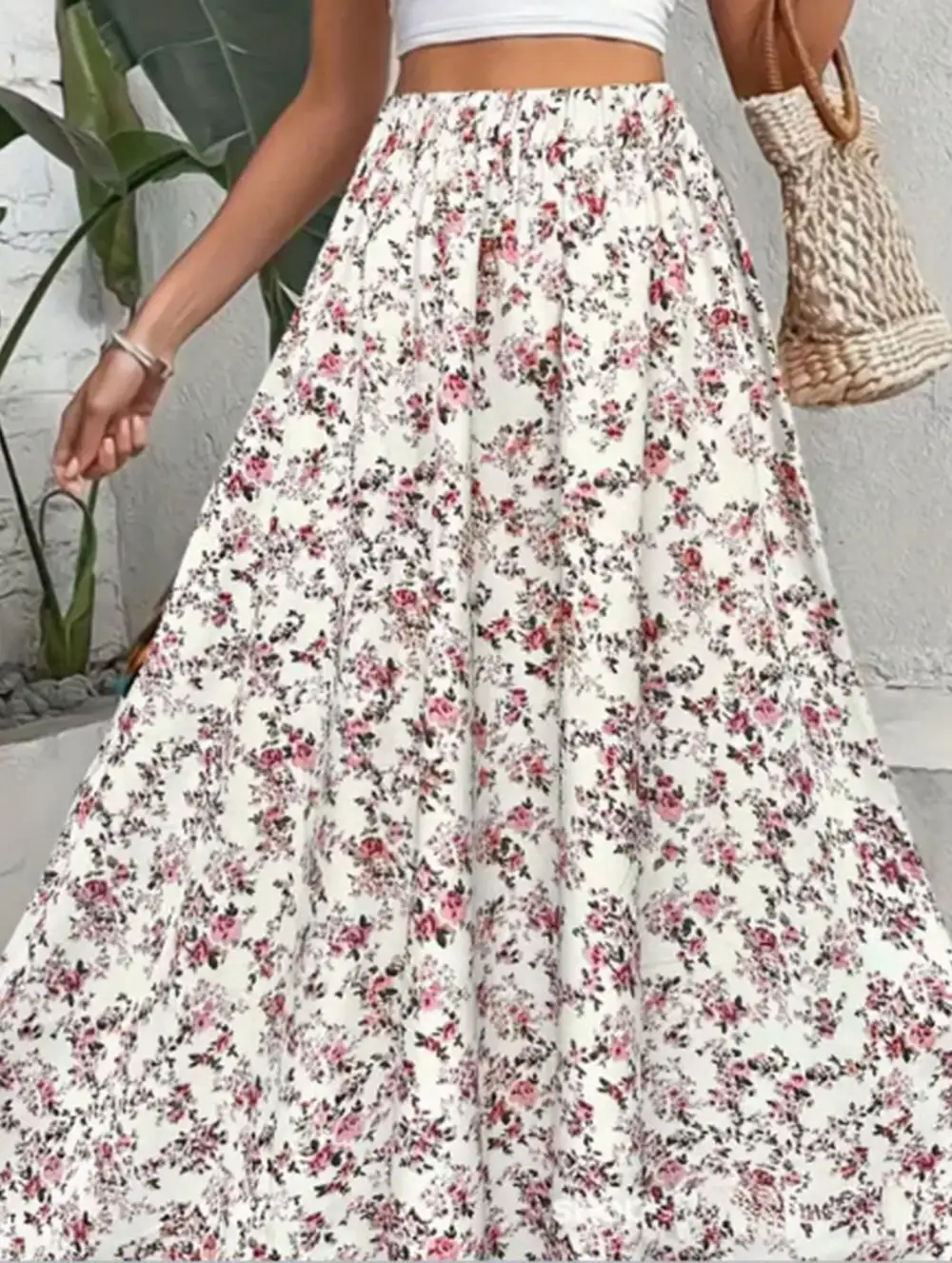 Everyday High Waist Midi Skirt