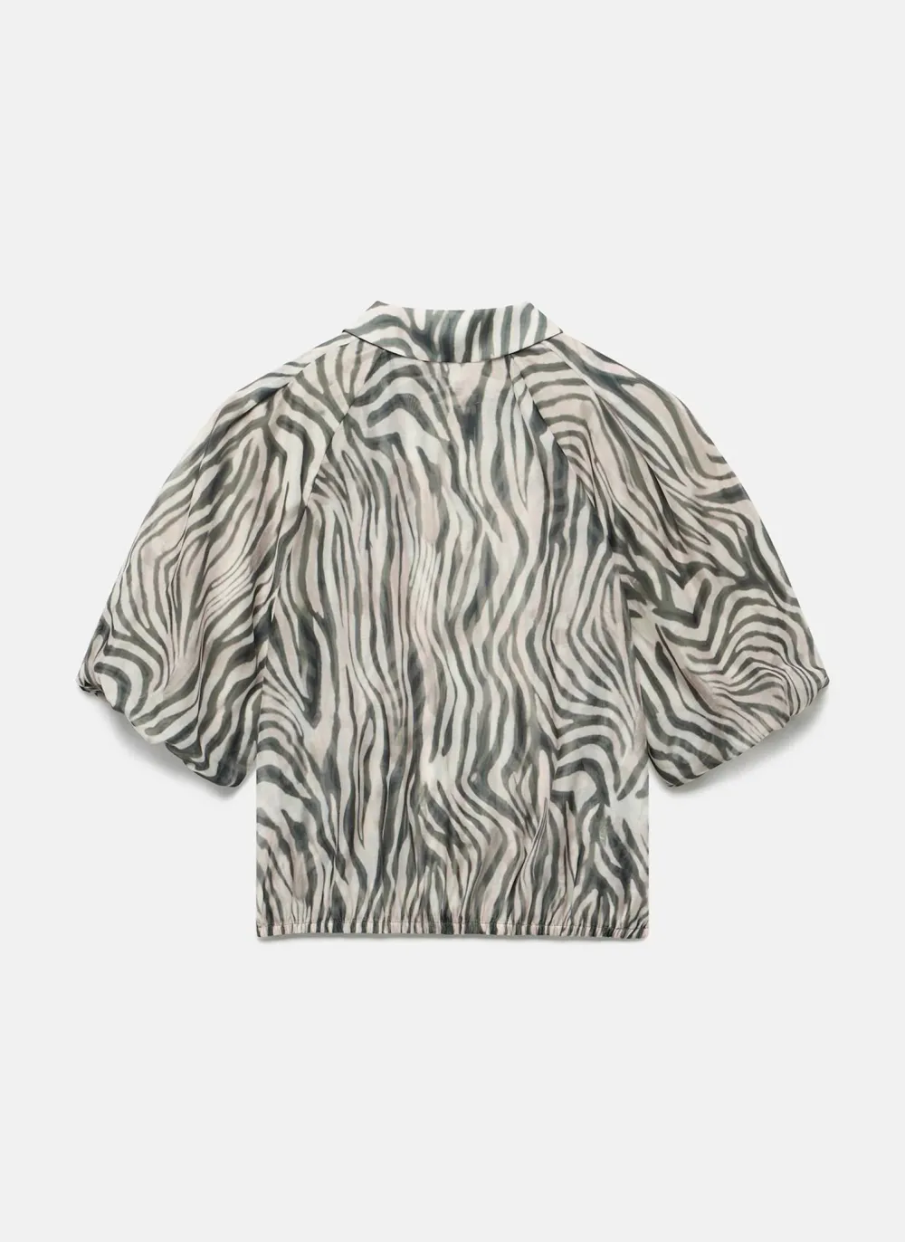 Casual Style Khaki Zebra Print Shirt