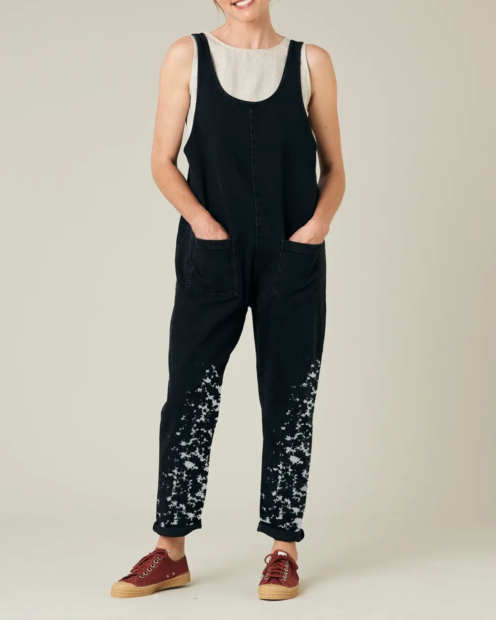 BLACK DENIM JUMPSUIT